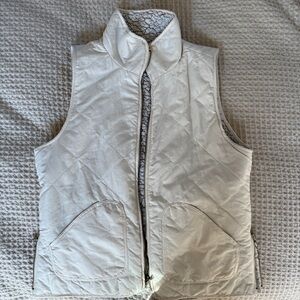 Miami White Reversible Sherpa Quilted Puffer Vest